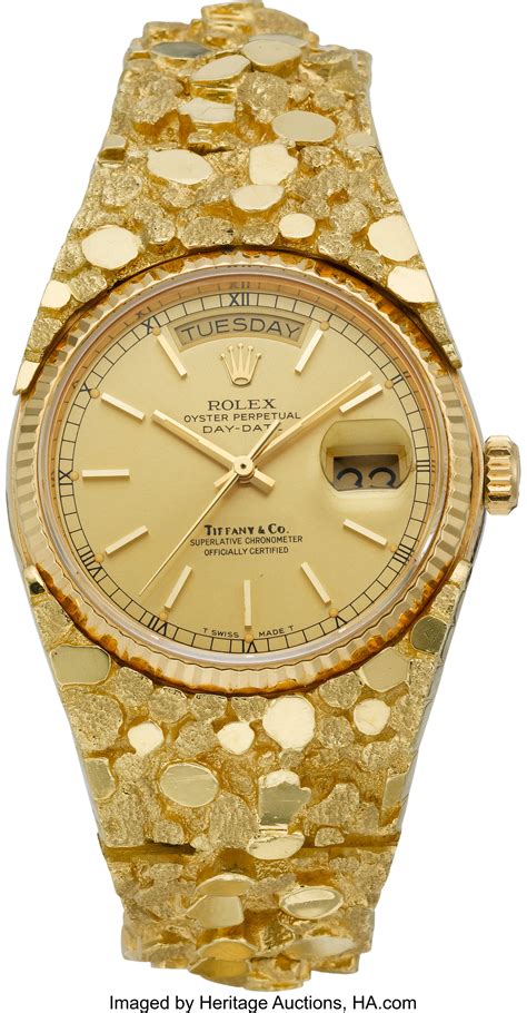 white gold rolex president nugget|rolex presidential bracelet.